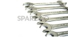 Double Open End Jaw Spanner Set Chrome Plated - SPAREZO